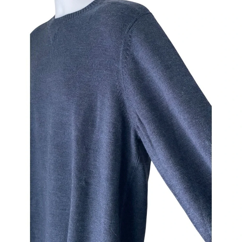 L.L.‎ Bean Signature Merino Wool Crewneck Sweater Mens XL Blue